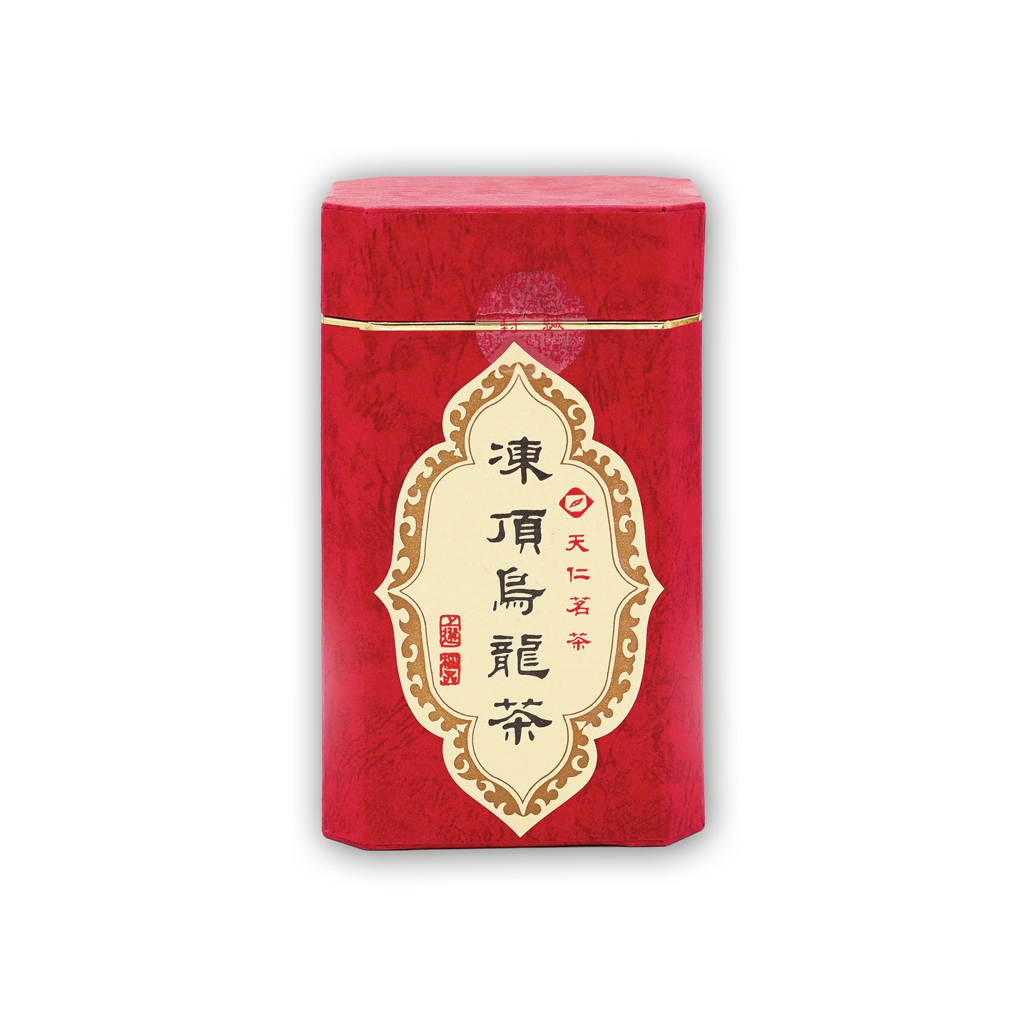 Ten Ren‘s Tea Dong Ding Oolong Tea in red tea tin with traditional Chinese label