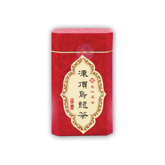 Ten Ren‘s Tea Dong Ding Oolong Tea in red tea tin with traditional Chinese label
